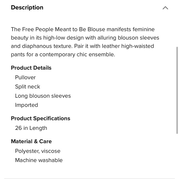 Free People Meant To Be Floral Smocked Boho Puff Sleeve Long Sleeve NWOT - Picture 12 of 12